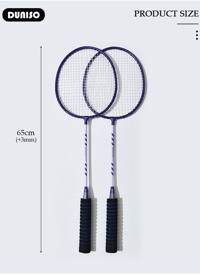 DUNISO Badminton Rackets Set,Badminton Rackets,Lightweight Badminton Racquet with 3 Shuttlecocks and 1 Carrying Bag,Badminton Backyard Games for Outdoor,Garden,Beach,Family Fun Game for Beginners, 2 Player  - Image 4