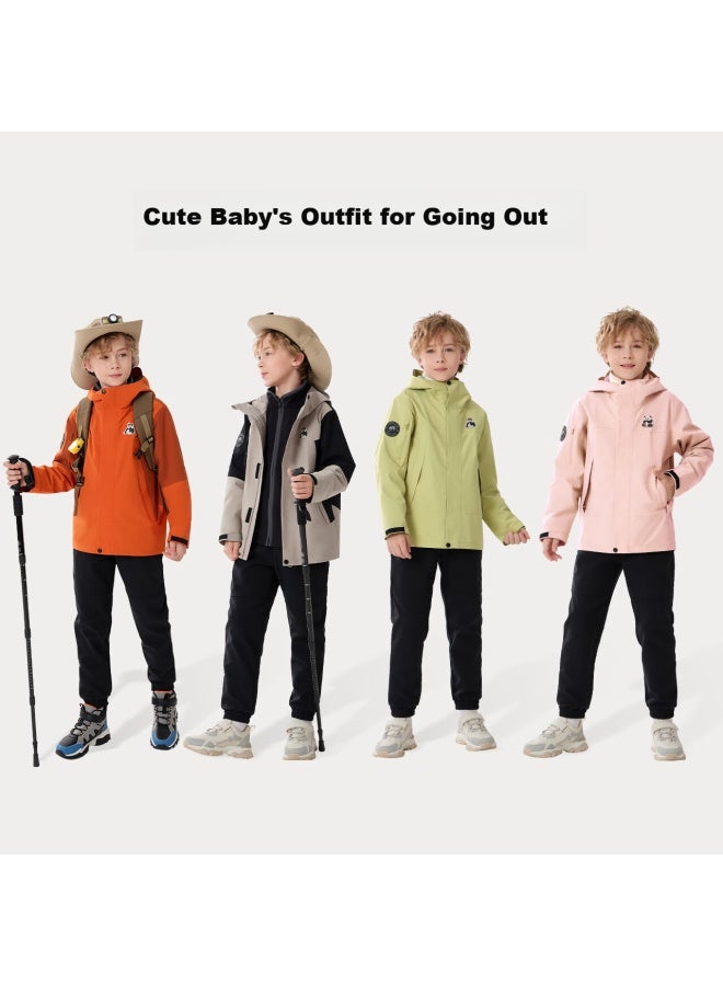 Panda Camel Series Kids 3-In-1 Windproof And Waterproof Outdoor Fleece Lined Warm Jacket R828,120 - Image 5