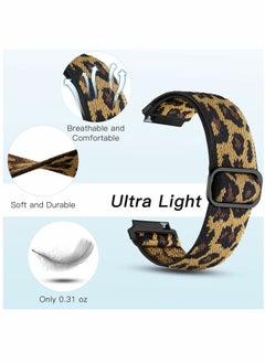 Y&D Floral Bands Compatible with Samsung Active 2 Watch Band 40mm Adjustable 20mm Stretchy Loop Strap  - Image 2