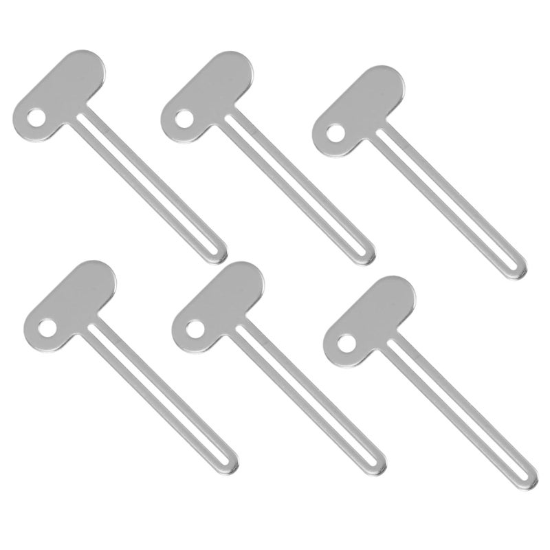 6 Pack Metal Toothpaste Squeezer Tube Roller Key Chain For Travel - Image 2