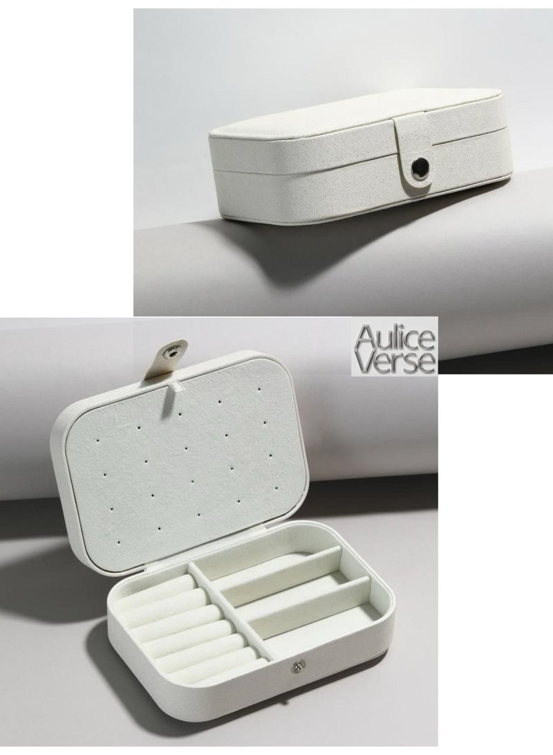 AuliceVerse Jewelry storage box, high-end and exquisite anti oxidation, portable and large capacity for travel, can store earrings, necklaces, jewelry, bracelets - Image 1