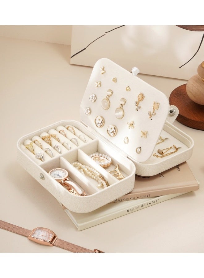 AuliceVerse Jewelry storage box, high-end and exquisite anti oxidation, portable and large capacity for travel, can store earrings, necklaces, jewelry, bracelets - Image 3