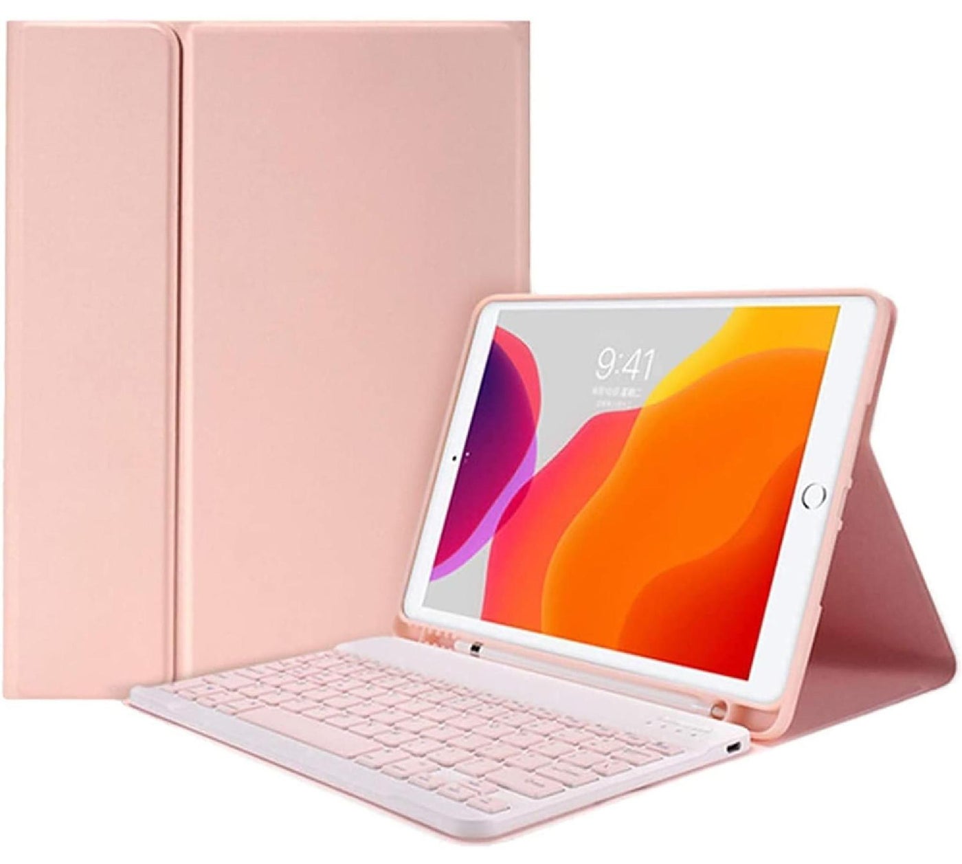 Rock Pow Keyboard Case for iPad Pro 11 Inch Case (M5/M4(5th Gen)) 2025/2024 Trifold Stand Detachable Wireless Keyboard Magnetic PU Leather Case Pen Slot Supports Pencil Charging  Cover for 2024/2025 P