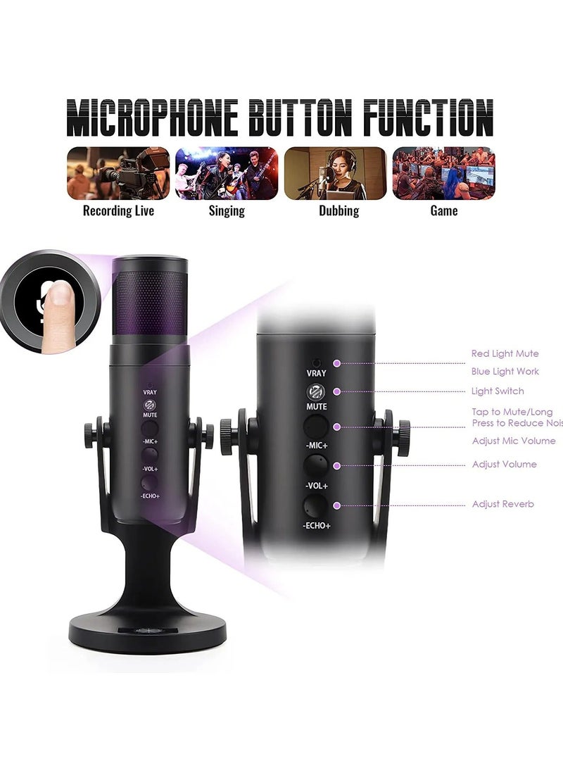 Jmary MC-PW9 Desktop for Podcast live Streaming and Recording Microphone - Image 4