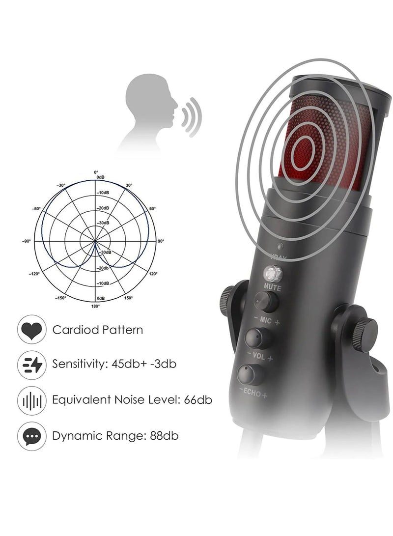 Jmary MC-PW9 Desktop for Podcast live Streaming and Recording Microphone - Image 3