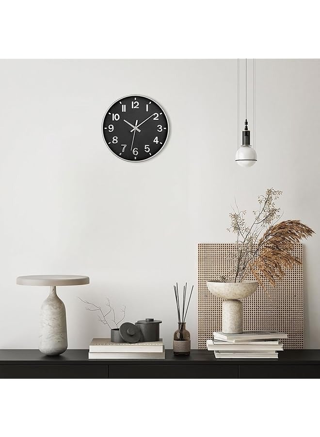 The Bros Wall Clock Silent Non-ticking Stereoscopic Numbers, Modern Round Clock Decorative for Living Room Bedroom Kitchen Office School, Battery Operated - Image 4
