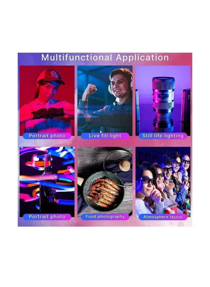 Generic W140 RGB Video Light, Portable LED Camera Light Panel 0-360 Full Color, CRI95+ 2500K-9000K Dimmable 20 Lighting Effects, 3100mAH Rechargeable LED Lighting for Photography, Video Conference, TikTok  - Image 5