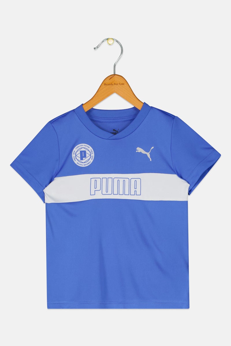 PUMA Kids Boy Short Sleeve Training Jersey, Royal Blue - Image 2