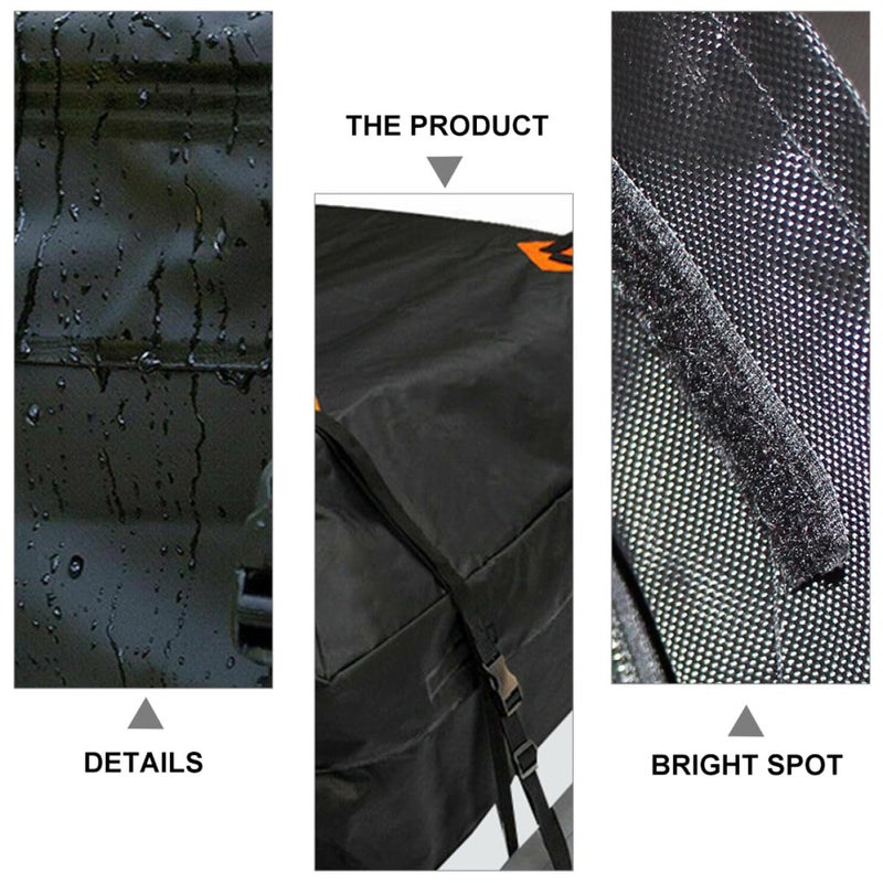 Waterproof 420D Oxford Fabric Car Roof Cargo Bag Soft Shell Storage Carrier with Dustproof Sunshade - Image 4