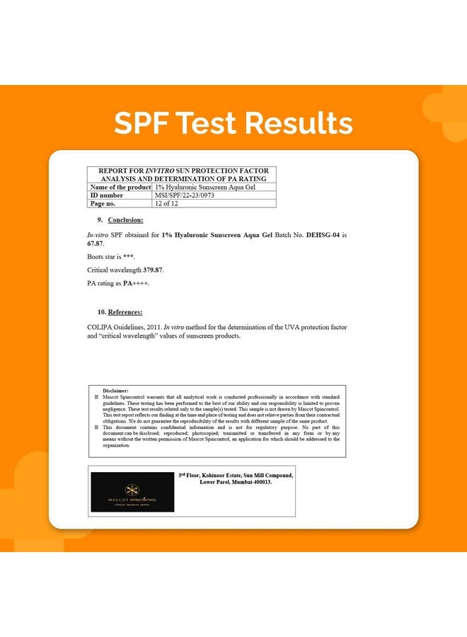 THE derma Co جل واقي الشمس هيدروما 1% حمض الهيالورونيك خفيف للغاية مع SPF 50 PA++++ للحماية من الطيف الواسع، UV A، UV B والضوء الأزرق | 50 جرام | عبوة من 2 - لجميع أنواع البشرة - Image 3