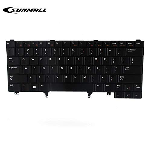 SUNMALL US Layout Replacement Keyboard Without Backlit Compatible with Dell Latitude E5420 E5430 E6220 E6320 E6330 E6420 E6430 E6440 Series (Without Pointer Stick) - Image 2