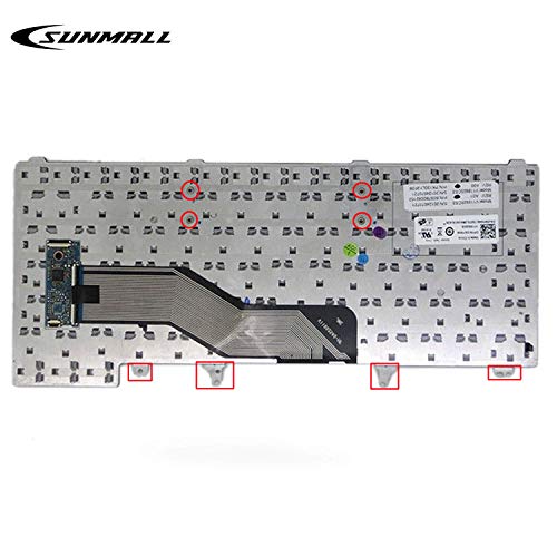 SUNMALL US Layout Replacement Keyboard Without Backlit Compatible with Dell Latitude E5420 E5430 E6220 E6320 E6330 E6420 E6430 E6440 Series (Without Pointer Stick) - Image 3