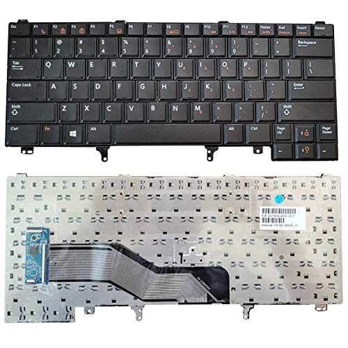 SUNMALL US Layout Replacement Keyboard Without Backlit Compatible with Dell Latitude E5420 E5430 E6220 E6320 E6330 E6420 E6430 E6440 Series (Without Pointer Stick) - Image 1