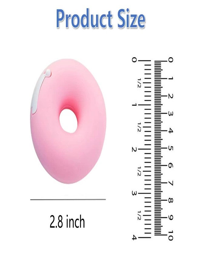 Hibucuo Candy Color Tape Dispenser, Small Cute Donut-Shaped Tape Organizer Desk for Home Office or School Supply (2Pcs Round) - Image 5