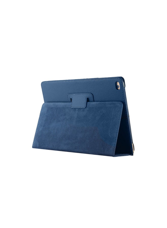 Suitable For Apple IPad9.7 Flat Protective Case IPadAir5 Litchi Pattern Two-fold Bracket 10.2 Leather Case Mini6-Color:Deep Orchid-Applicable Model:iPad Air/Air2（iPad5/iPad6）