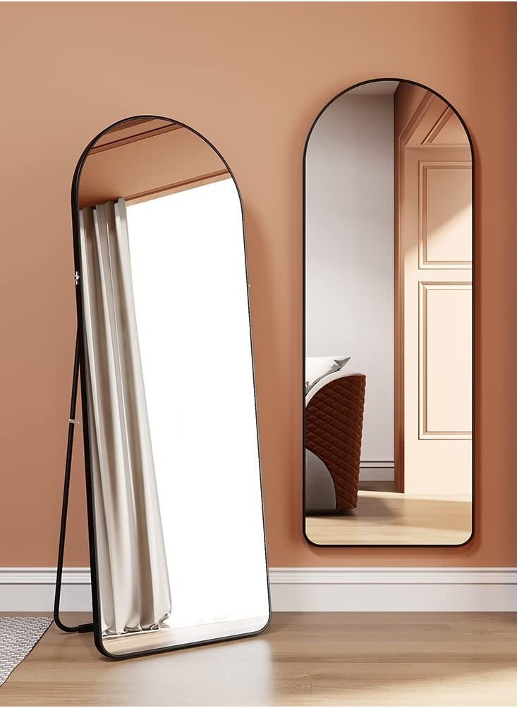 Decorhills Arched Full-Length Mirror – Modern & Elegant Full Body Mirror for Bedroom, Living Room, Makeup Room & Bathroom – Wall-Mounted or Freestanding – Elegant Frame – Large & Durable Design  - Image 1