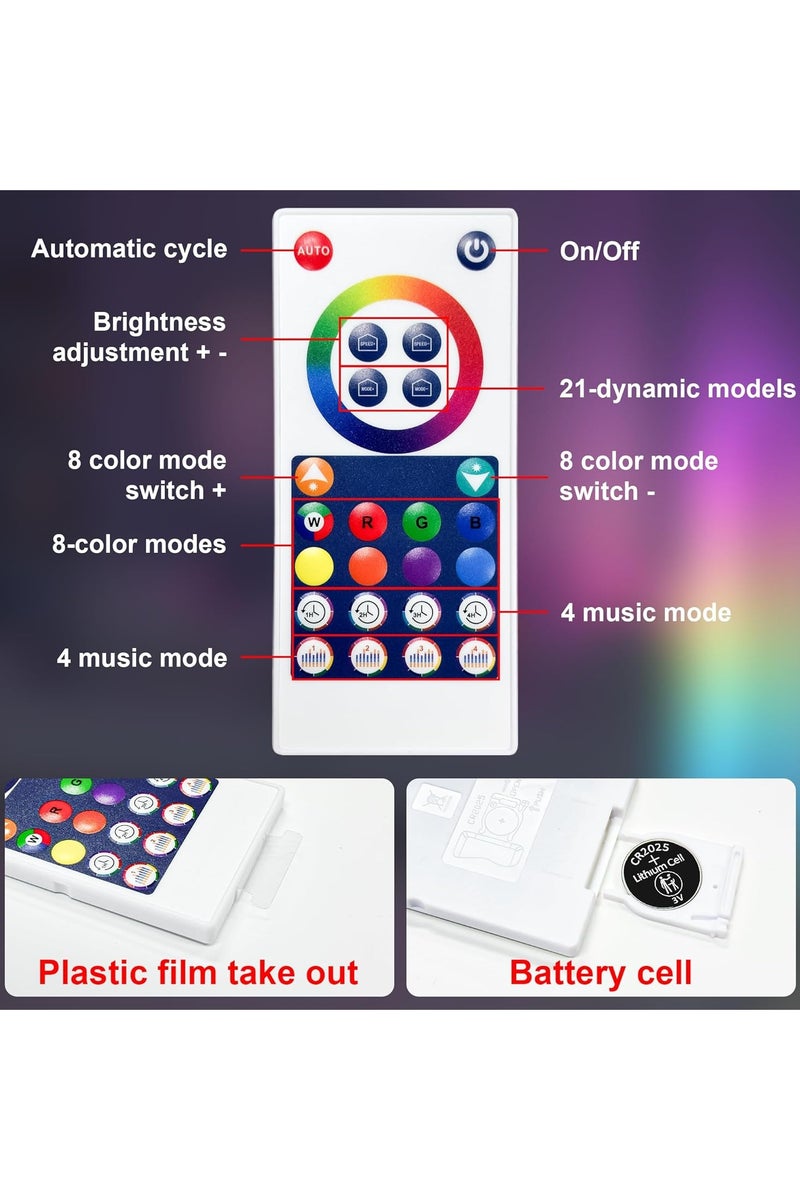 إيسي مصباح أرضي Eesyy RGBI  - إضاءة RGB بـ 16 مليون لون مع مزامنة الموسيقى وإعداد المؤقت، مصباح LED لغرف المعيشة وغرف النوم وغرف الألعاب - Image 3