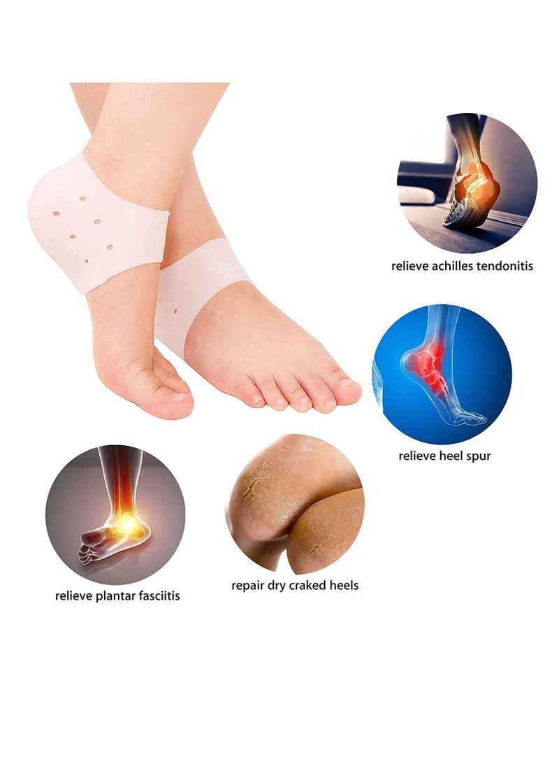 SYOSI - Heel Protector, Gel Heel Cushion Silicon, Heel Protection Pad Insoles, Plantar Fasciitis Support, for Women and Men, Heel Pain Relief and Pressure Relief (4 Pairs) - Image 1