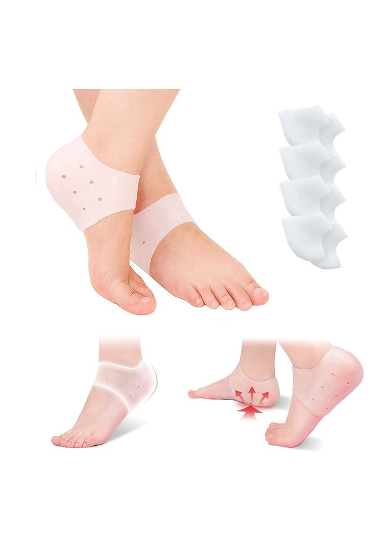 SYOSI - Heel Protector, Gel Heel Cushion Silicon, Heel Protection Pad Insoles, Plantar Fasciitis Support, for Women and Men, Heel Pain Relief and Pressure Relief (4 Pairs) - Image 1