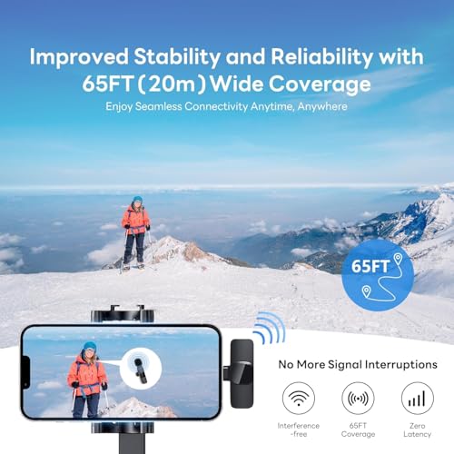 BOVTY Omnidirectional K9 Dual Wireless Lavalier Microphone for Android/iPhone 3 in 1 Collar Mic with USB-C & Lightning Plug | Furry Windscreens|Noise Cancellation|Vlogging,YouTube,Interviews,Reels (Black) - Image 4