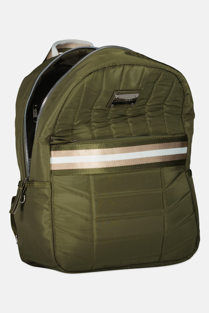 ADRIENNE VITTADINI Women Brand Logo Backpack With Coin Purse, Ollive - Image 3