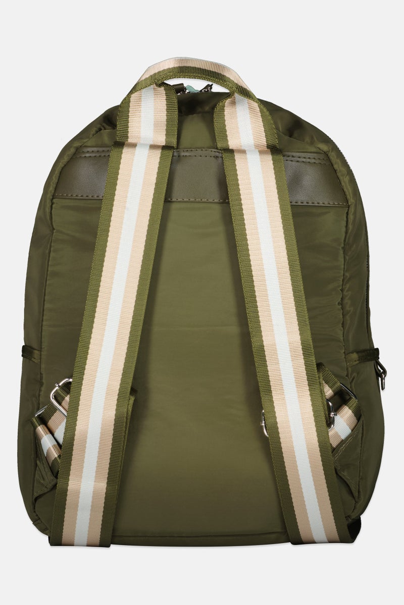 ADRIENNE VITTADINI Women Brand Logo Backpack With Coin Purse, Ollive - Image 2