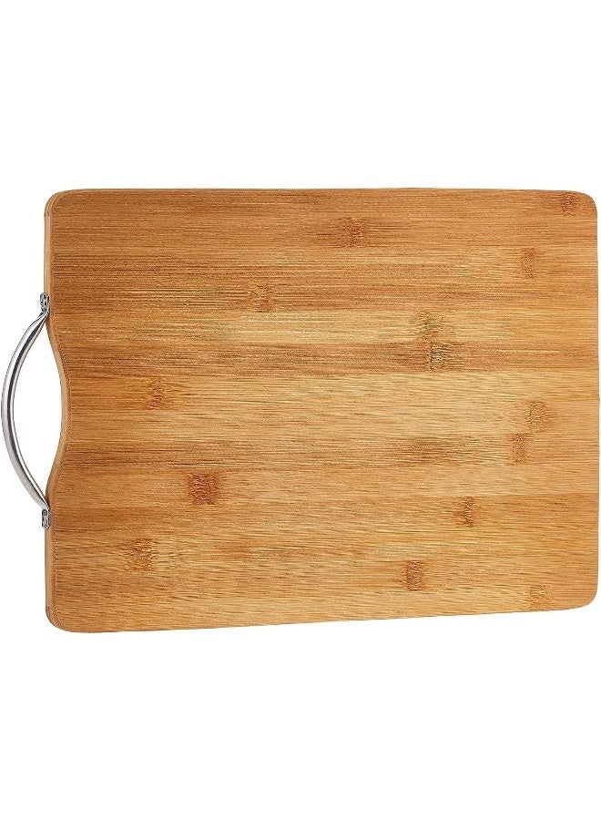 ALSAQER لوح تقطيع البامبو الفاخر من الساقر، الحجم (36x26 سم)، لوح تقطيع خشبي مع أخاديد للعصير. بامبو طبيعي، لوح تقطيع خشبي - حجم متوسط - Image 1