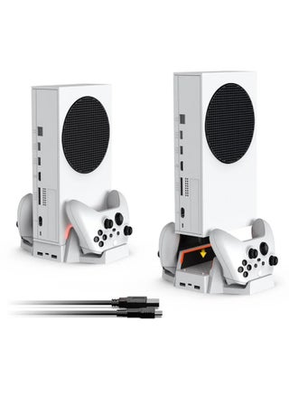 DOBE TYX-0663 لـ Xbox Series S / X حامل شحن وتبريد عمودي بقاعدة حامل وحدة تحكم مزدوجة - pzsku/Z8E704D0FE66691ACD40BZ/45/1744660714/75e1ab58-db35-45a3-b038-97bb8be2d117