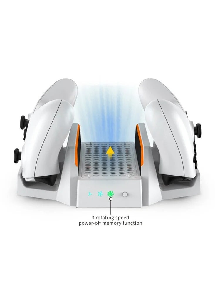 دوبي - DOBE TYX-0663 لـ Xbox Series S / X حامل شحن وتبريد عمودي بقاعدة حامل وحدة تحكم مزدوجة - Image 1