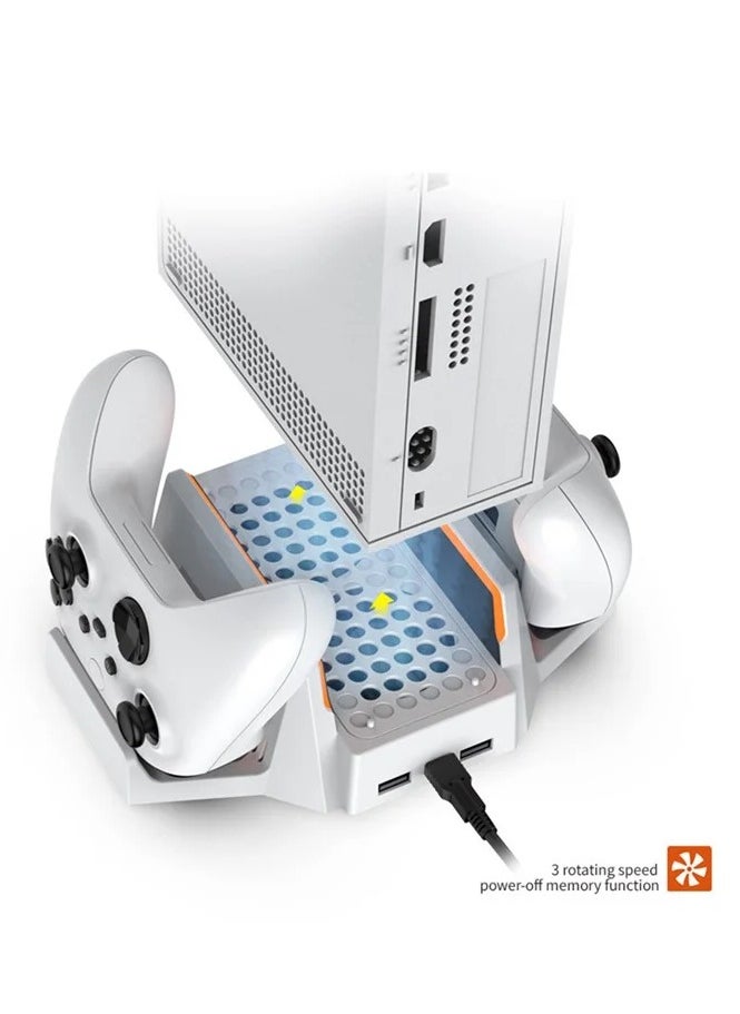 دوبي - DOBE TYX-0663 لـ Xbox Series S / X حامل شحن وتبريد عمودي بقاعدة حامل وحدة تحكم مزدوجة - Image 1