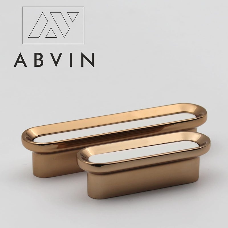 ABVIN White Golden Drawer Knobs Unique Cabinet Pulls Beautiful Drawer Knobs Decorative Knobs Dresser Knobs Drawer Pulls Knobs and Pulls ABVIN0091 Pcs Small - Image 2