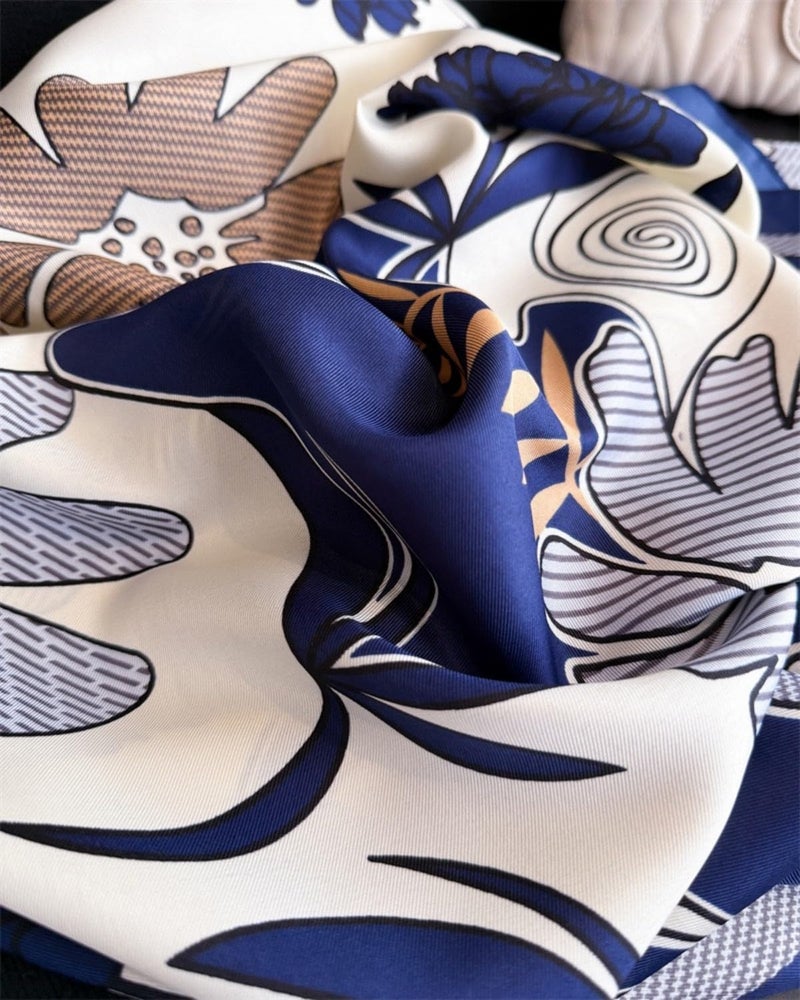 Julunar Silk Like Head Scarf for Women - Satin Large Hair Scarves - 35" Square Silk Hair Wrap for Sleeping with Gift Packed - Image 3