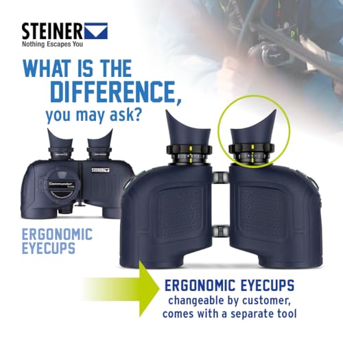 Steiner Optics Commander 7x50 Marine Binoculars with Integrated HDStabilized Compass Professional Waterproof Boating Optics with SportsAutoFocus German Qaulity and Heritage Warranty - Image 3