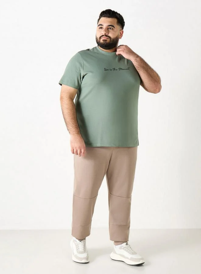 Splash FAV Plus Size Panelled Joggers with Pockets and Drawstring Closure