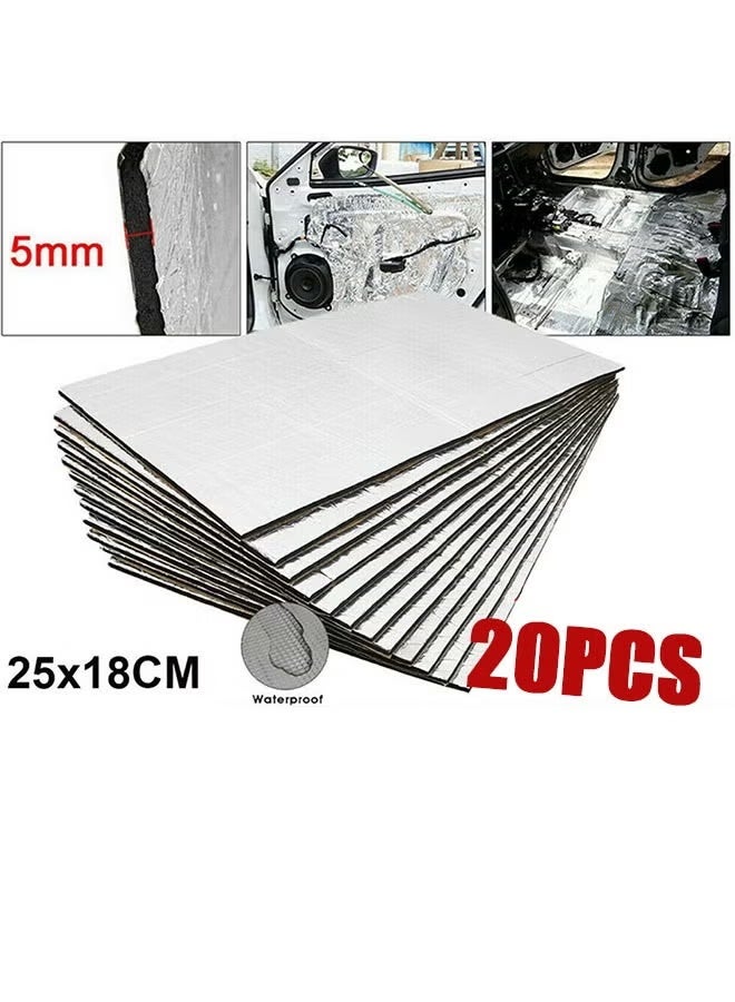20Pcs Cars Rubber Heat Shield Automotive Insulation Mat Noise Insulation Hood Insulation Film Automatic Silencer - Image 1