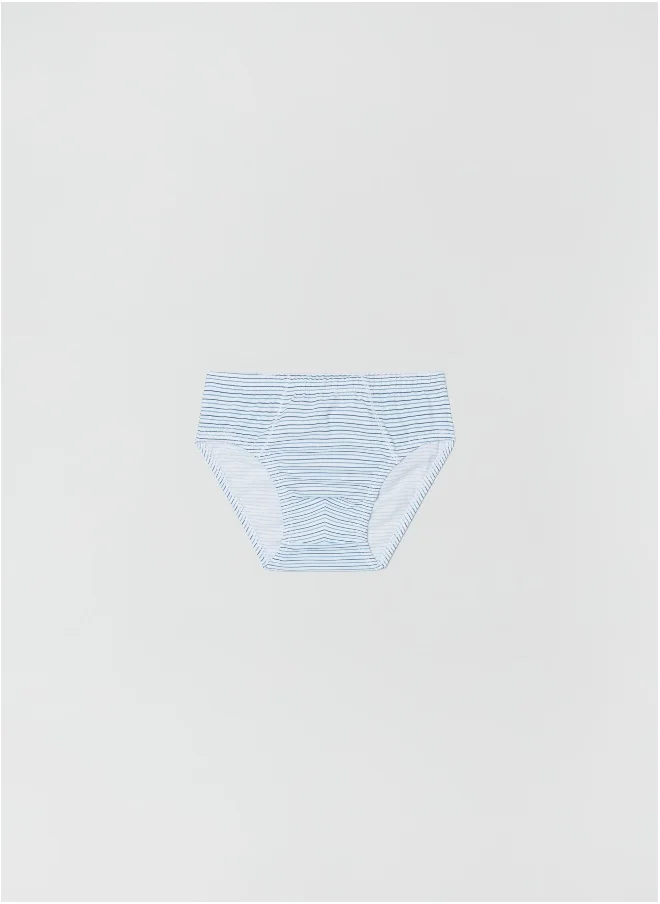 او في اس Ovs Five-Pack Cotton Briefs With Stripes