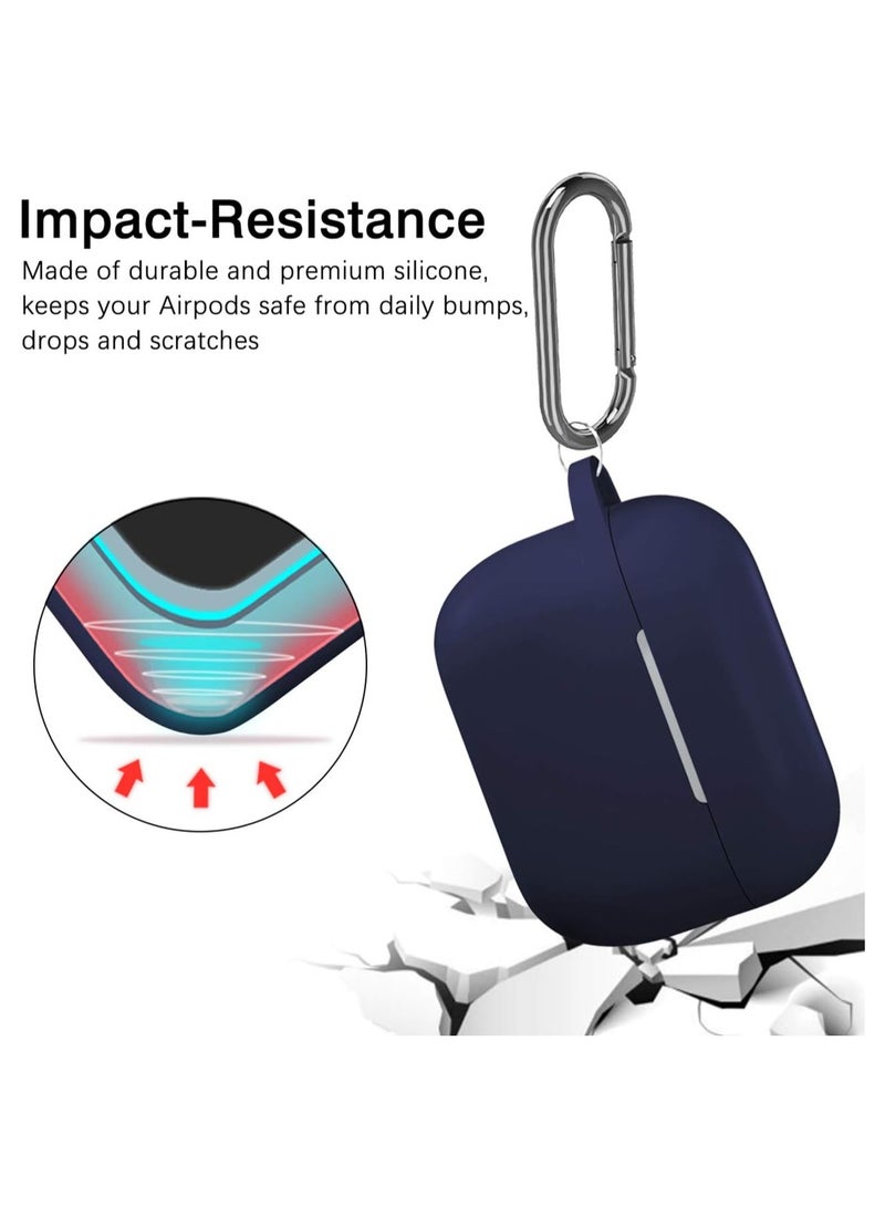 AROAQ Protective Case Compatible with AirPods Pro Case, Silicone Protective Case Cover with Carabiner, Compatible with Apple Airpods Pro - Image 2