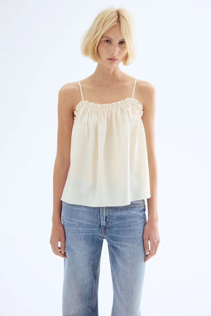H&M Frill-trimmed strappy top