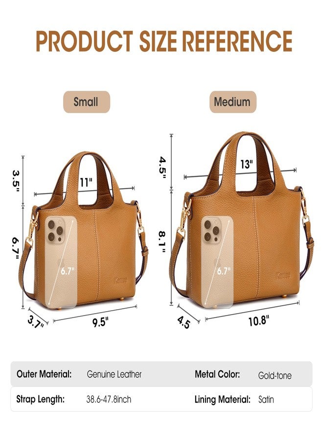 Kattee Leather Handbags and Purses for Women, Small Crossbody Bags for Women Cross Body Purses with Top Handle - Image 3
