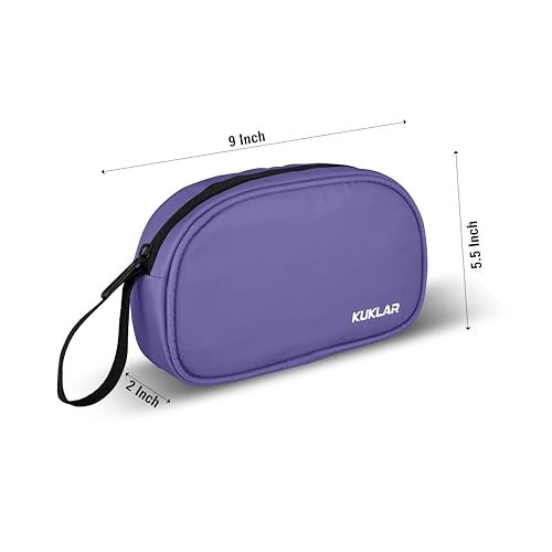 KUKLAR Premium Travel Pouch Multipurpose Carry Bag for Toiletries Cables Stationery Pencil Pouch and Daily Essentials Lightweight with Zipper for Travel School (Violet) - Image 5