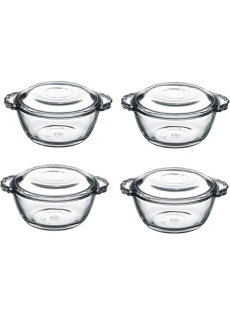 Paşabahçe Basic Mini Pot with Glass Lid 275 cc 4 Pcs 97343