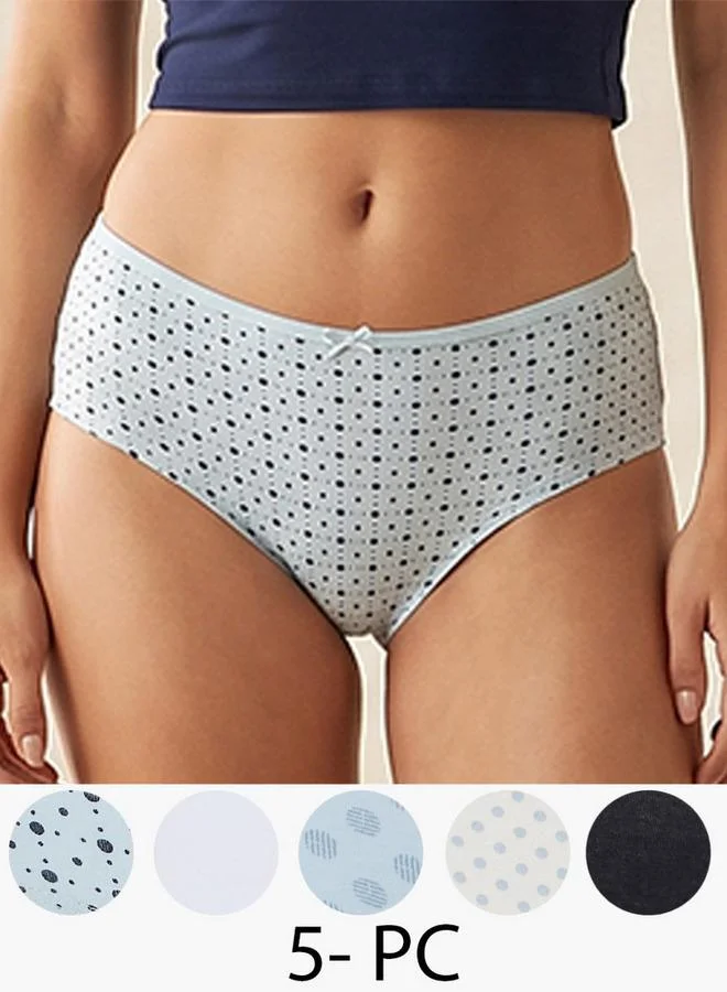 Splash FAV Set of 5 Intimates Briefs Bow Accent