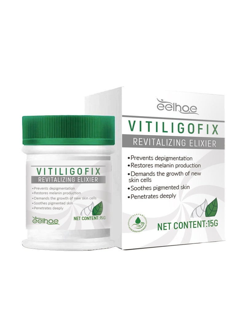 EELHOE Vitiligo Repair and Revitalizing Cream, Vitiligo Treatment Soothing Cream, Vitiligo Treatment Cream, Effectively Improve Skin Pigmentation and Lighten Vitiligo, Reduce White Spots 15g - Image 1