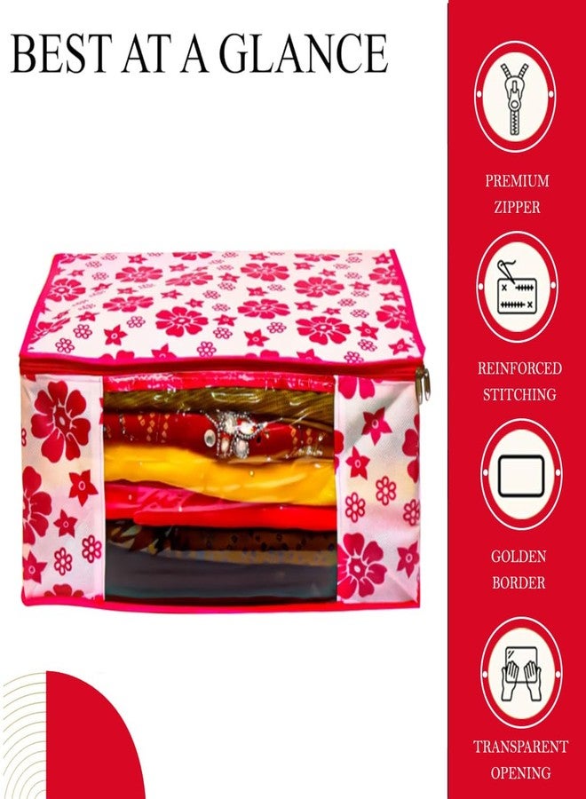 Shaping Fabric Garment Cover Non-Woven 90 GSM with Transparent Window & Double Metal Zipper - Pack of 8 | Dustproof Clothes Storage Bag for Sarees, Suits, Jackets, Shirts SCXLRL1582493517524148525205 - Image 4
