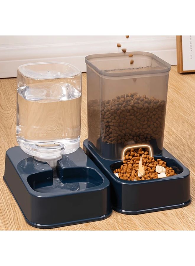 Plastic Dog and Cat Bowl Set Light Blue Water Feeding And Food Container - Image 5
