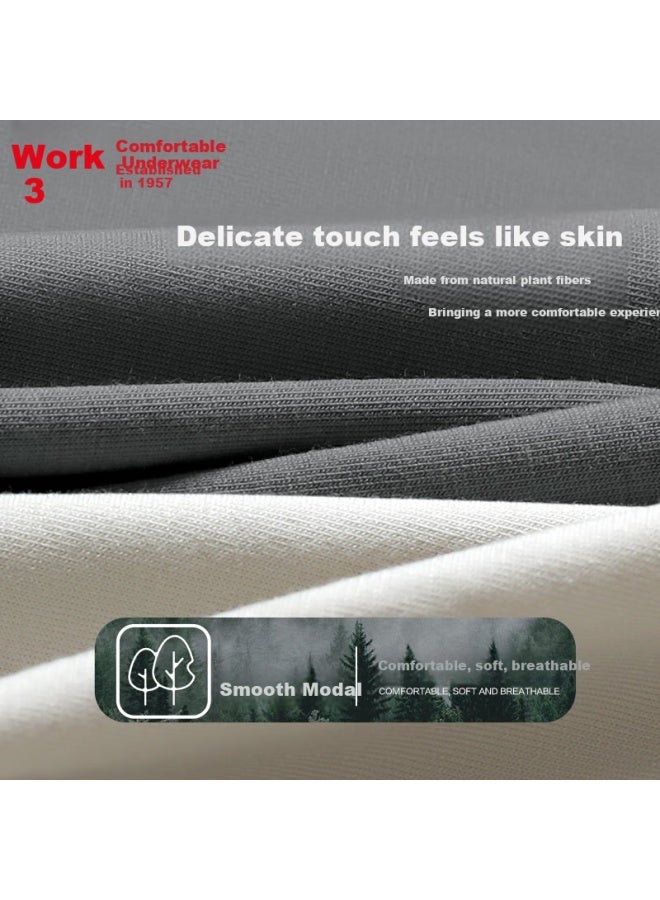 Hodo 7a Grade Antibacterial 100% Pure Cotton Crotch Men's Underwear, Soft Elastic Cotton, No Printed Pattern, Boxer Briefs, Flat-angle Shorts - Image 4