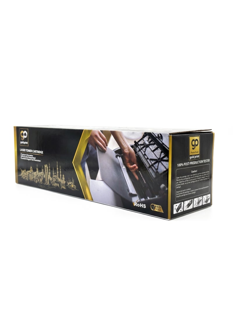 طباعة الذهب Gold Print Premium Toner Cartridge Universal Toner 125A CB540A Compatible for HP Color laserJet CP1213, CP1214, CP1215, CP1216, CP1217, 1513n, CP1514n, CP1515n, CP1516n, CP1517nl, CP1518nl, CP1519nl, HP Laserjet Pro CM1411fn, CM1412tn, CM1413fn, CM1415fn, CM1415fnw, CM1416fnw, CM1417fnw, CM1418fnw, CP1521, CP1522, CP1523, CP1525,  CP1525nw, CP1526nw, CP1527nw, CP1528nw, HP LaserJet Pro 200 color M251nw, M276n/nw, Canon I-SENSYS LP7100Cn, LBP7110Cw, MF628Cw, 623Cn, MF8280Cw, MF8230Cn, Canon Color ImageCLASS 624Cw, MF628Cw, 8210Cn, 8280, MF626Cn, MF623Cn, 621Cn, Canon Satera MF628Cw, 8230Cn, 8280Cw,For Use With: HP LaserJet Enterprise and Canon printer - Image 1