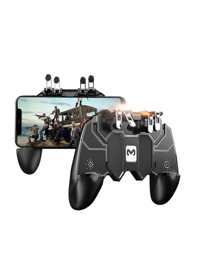 Newseego Mobile Game Controller, [Upgrade] Phone Controller Gamepad With L1R1 6 Fingers Trigger For Shooter Sensitive And Aim Trigger Controller For Android & Ios For Knives Out  - Image 1