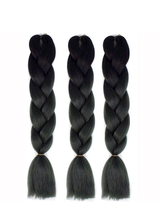 مجموعة وصلات شعر الضفائر الأفريقية المكونة من 3 قطع
