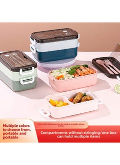 Double-layer Lunch Box Microwave Student Lunch Box Office Worker Portable Sealed Crisper High Temperature Resistant Lunch Box Wholesale-Specifications:Molds Are Held By Our Factory, Large Quantity Can Be Negotiated